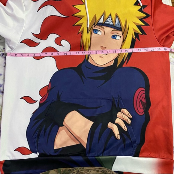 minato uzumaki naruto anime hoodie NWOT lightweight - Picture 3 of 6